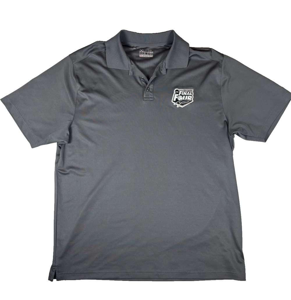 UNDER ARMOUR MEN'S NCAA FINAL FOUR DALLAS 2014 POLO GREY LOOSE FIT SIZE XL